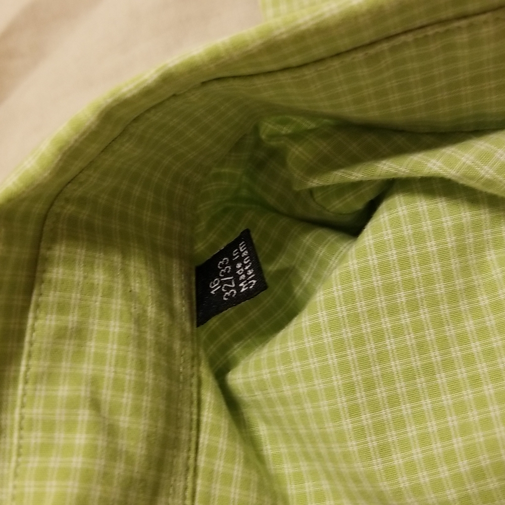 Nautica Green Dress Shirt 16 32/33 - Picture 3 of 4
